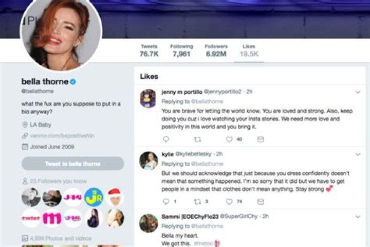 Bella Thorne Reveals She Was Molested in Unexpected Tweet