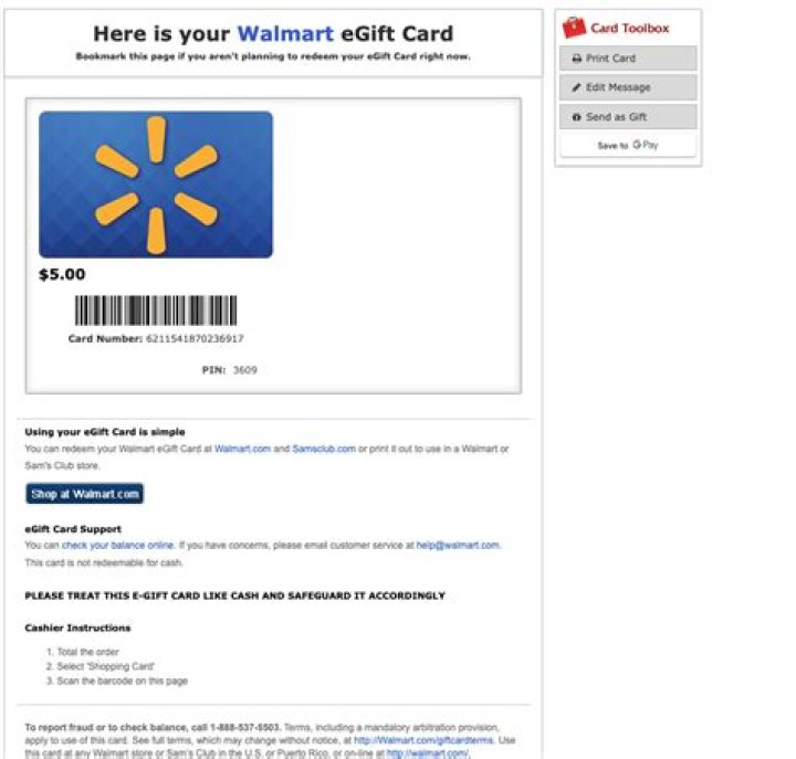Can I use my Walmart gift card online?