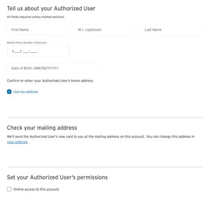 Does an authorized user need a credit check?