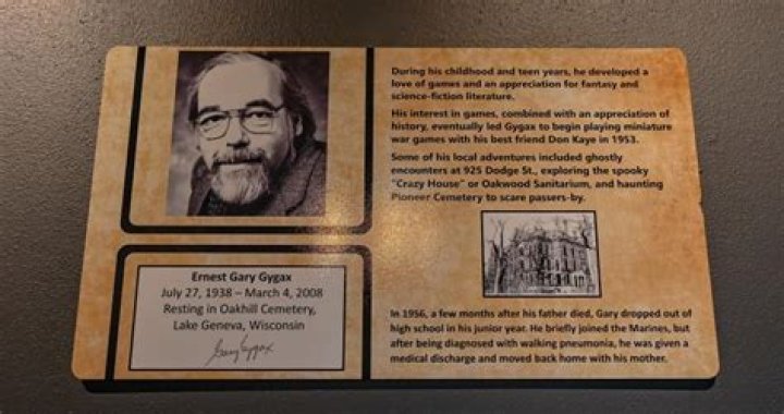 E. Gary Gygax Biography, Age, Height, Wife, Net Worth, Family