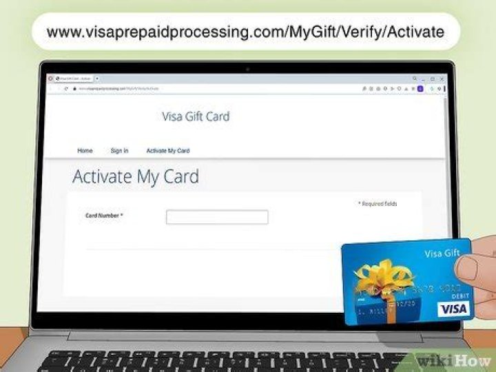 How do I activate a Visa gift card online?