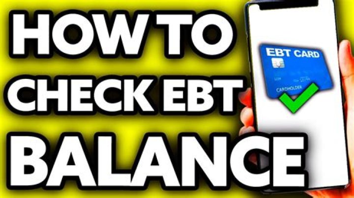 How do I check EBT balance online?