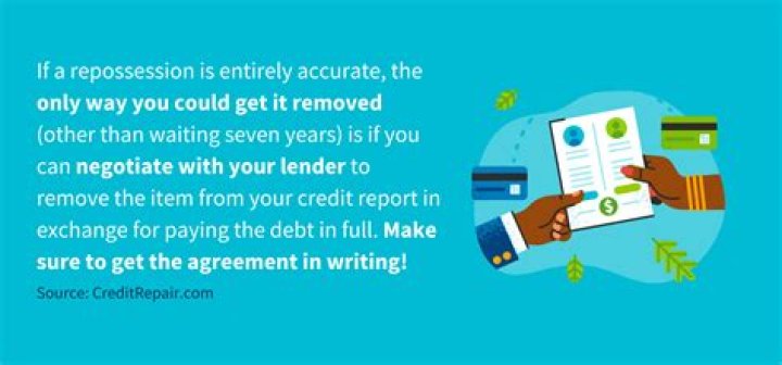 How do I remove a repossession from my credit report?