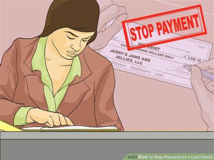 How do I stop payment on a lost check?