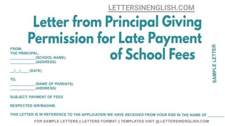 How do I write a letter for late payment of school fees?