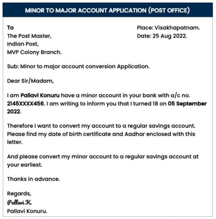 How do I write an application for an account opening?