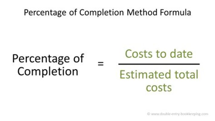 How do you calculate construction completion percentage?