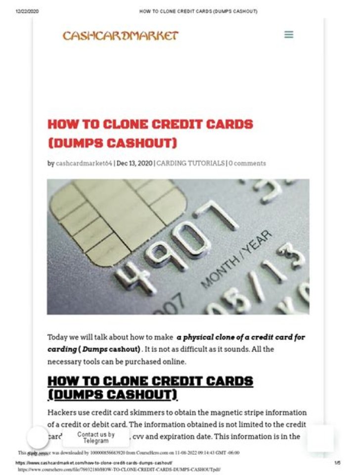 How do you clone a credit card?
