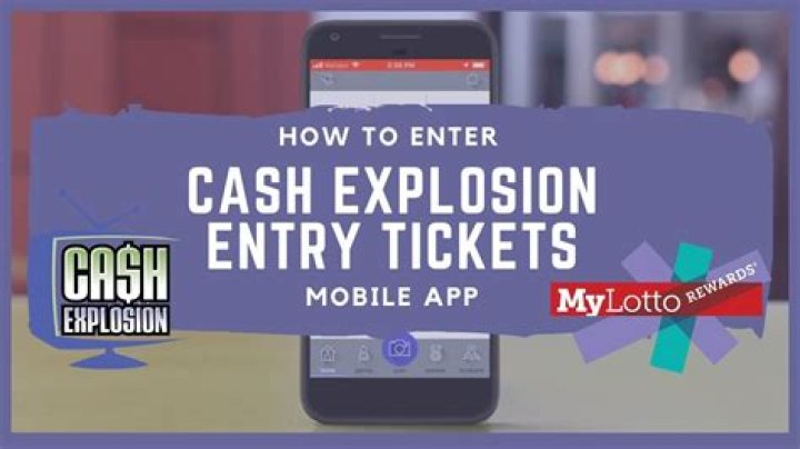 How do you send a Cash Explosion entry ticket?