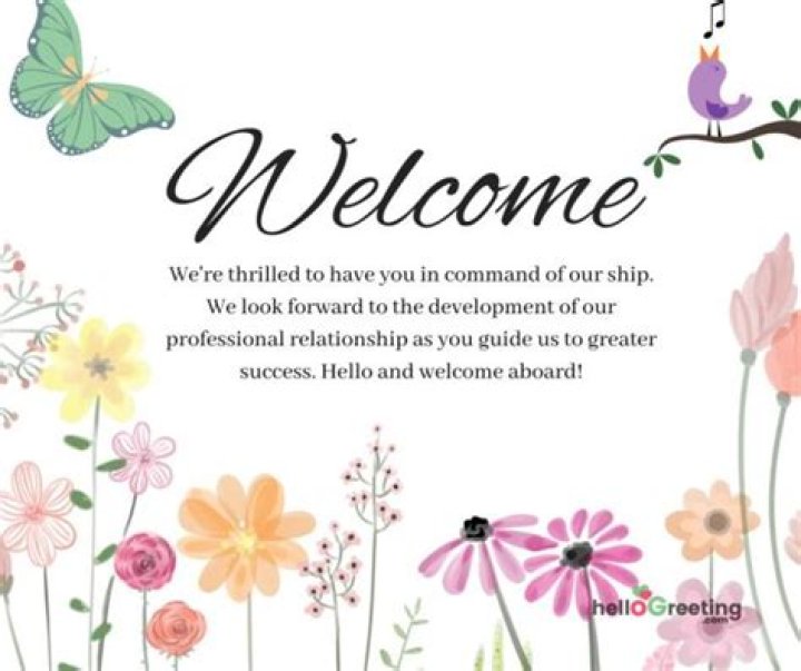 How do you send a welcome message to your new boss?