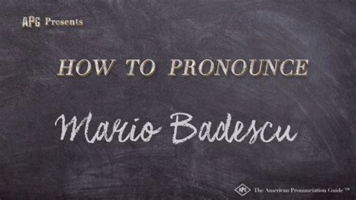 How to pronounce mario badescu
