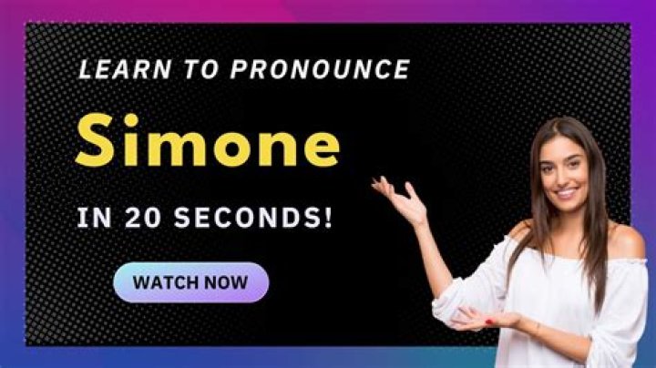 How to pronounce simone