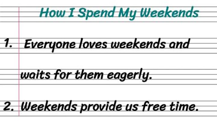 How would you spend your weekend?