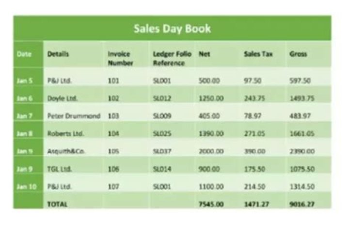 Is sales day book a journal?