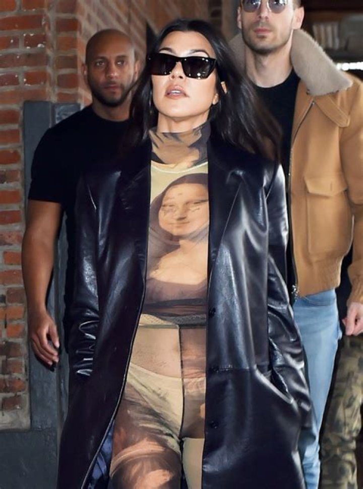 Kourtney Kardashian Shows Off Underwear in a Sheer Mona Lisa Bodysuit and We’re Honestly Just Confused