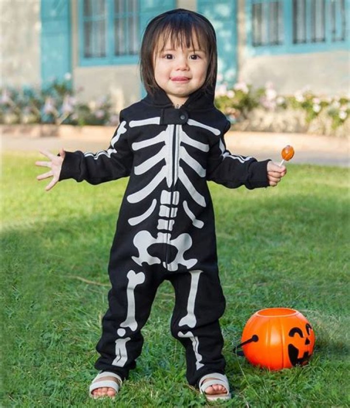 Kylie Jenner And Daughter Stormi Twin In Matching Halloween Costume Skeleton Onesies!