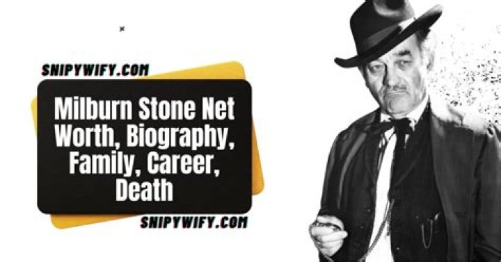 Milburn Stone Biography, Age, Height, Wife, Net Worth, Family