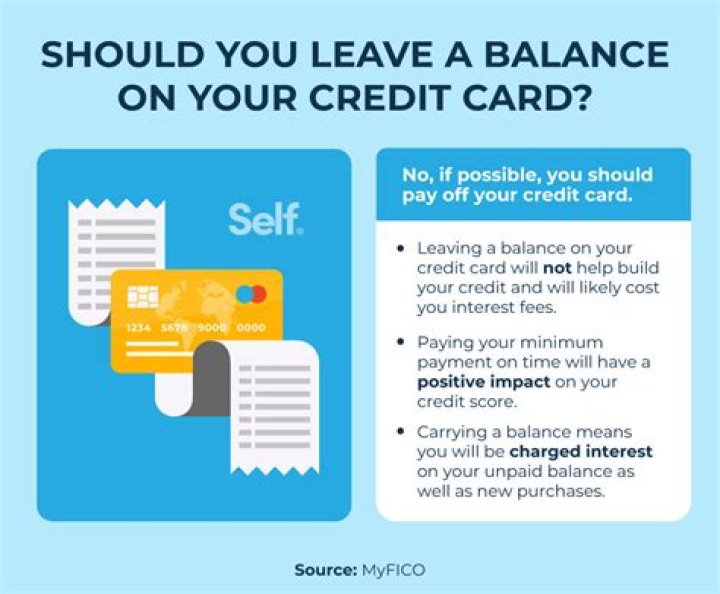 Should I leave a balance on my credit card or pay them off in full every month?