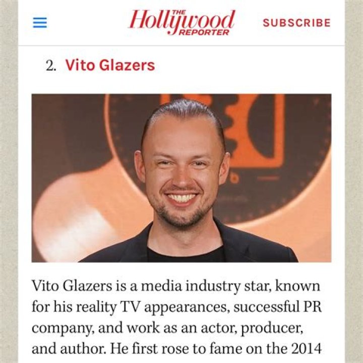Vito Glazers biografía, edad, altura, esposo, net worth, familia