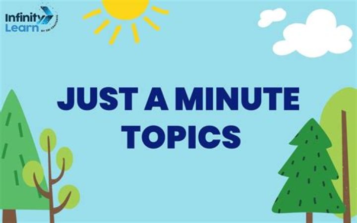 What are just a minute topics?