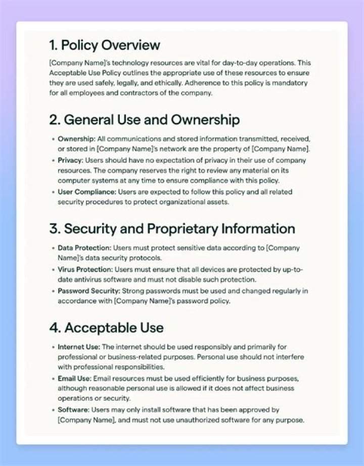 What are the most important policies for a company?