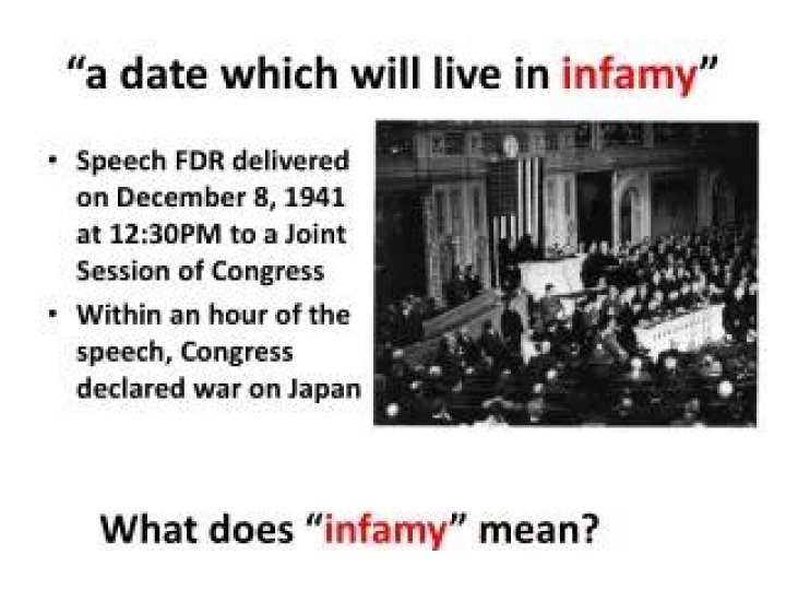 What does infamy mean