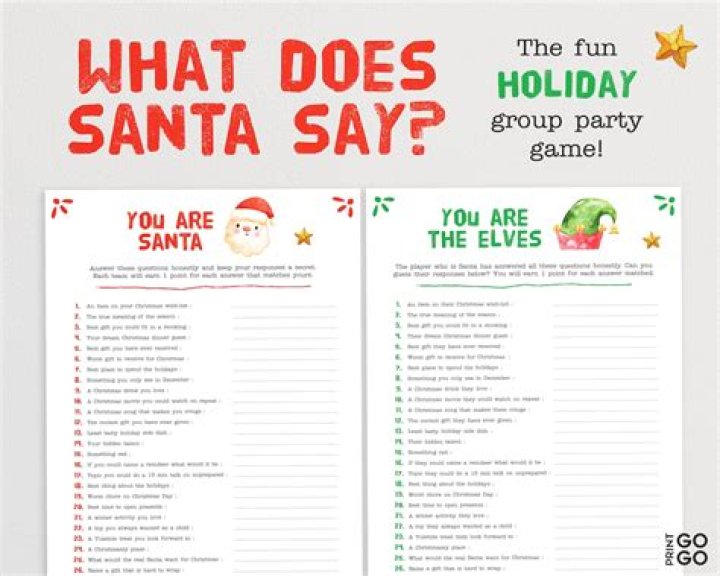 What does Santa say?