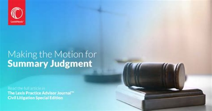 What happens if you win a motion for summary judgment?