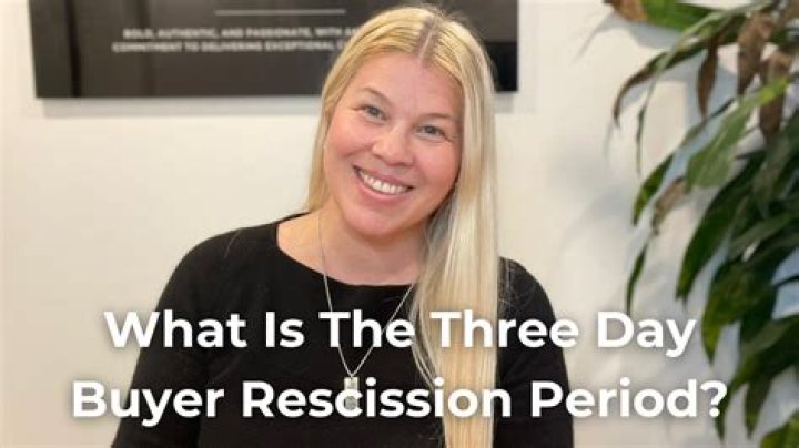 What is a 3 day rescission period?