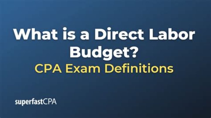 What is a direct labor budget?