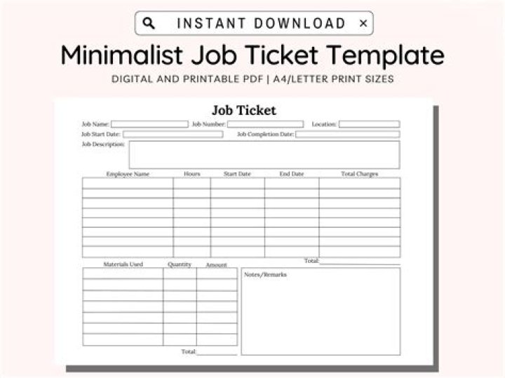 What is a job time ticket?