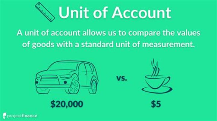 What is a unit of account example?