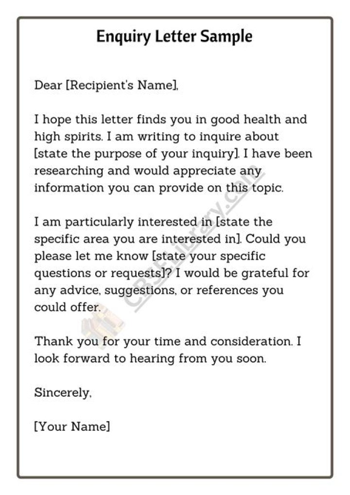 What is an example of enquiry?