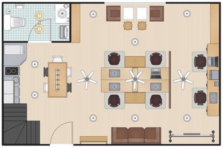 What is layout of an office?