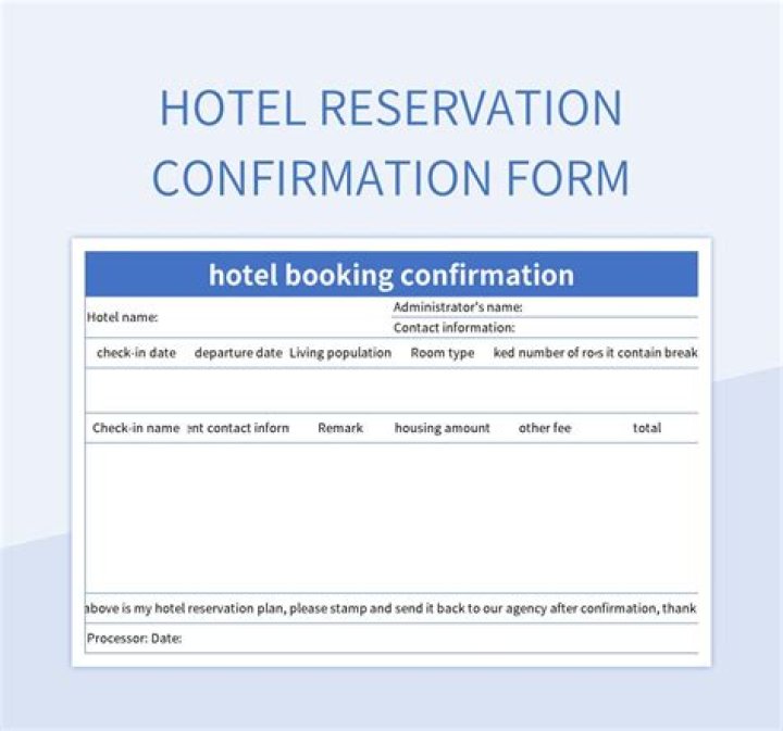 What is reservation confirmation in hotel?