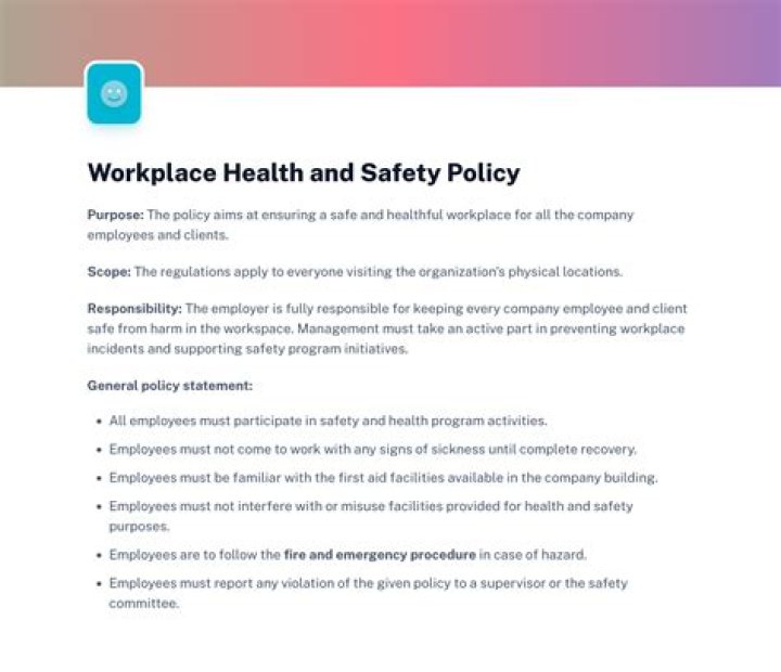 What is the Arrangements section of a health and safety policy?