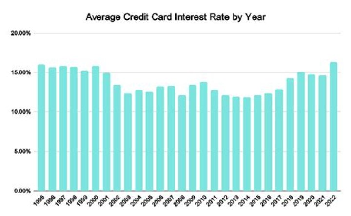 What is the average interest rate on a Chase credit card?
