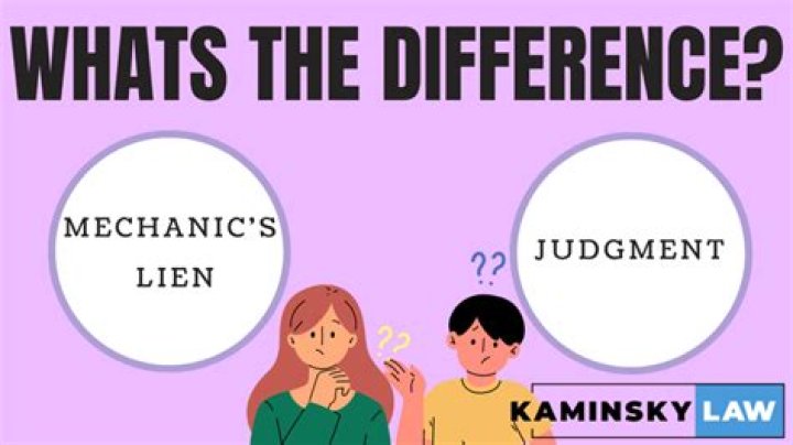 What is the difference between a lien and a judgment?