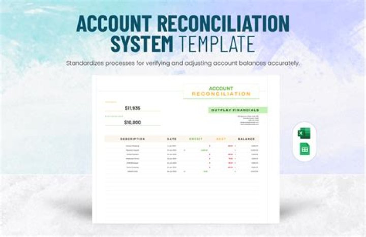 What is the purpose of completing an account reconciliation form?
