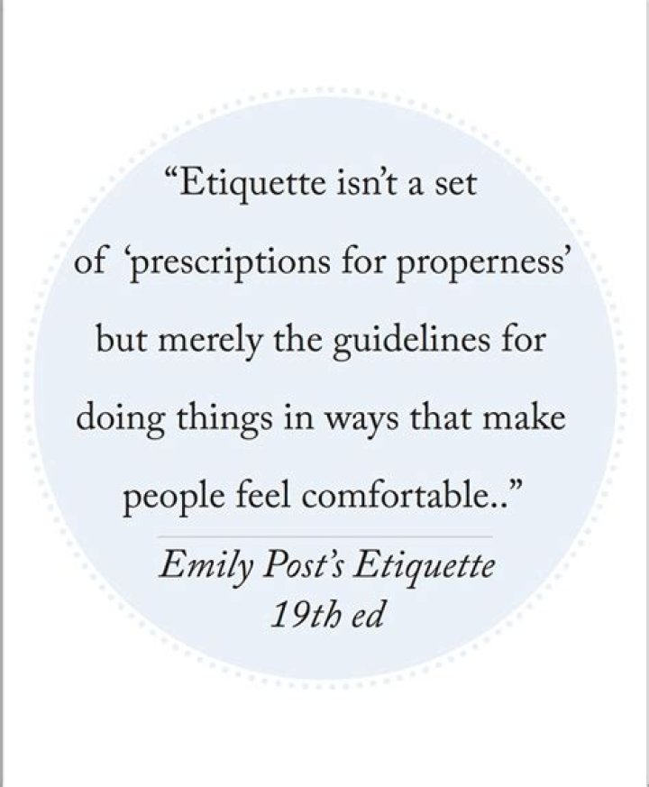 What is the purpose of etiquette?