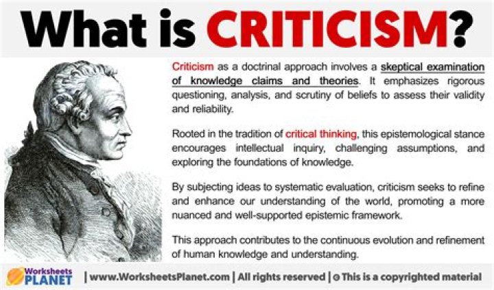 What is the real meaning of criticism?