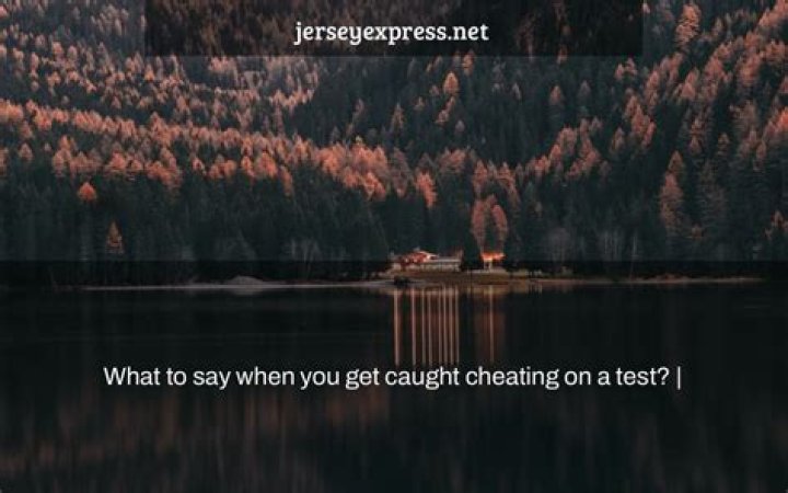 What to say when you get caught cheating on a test?