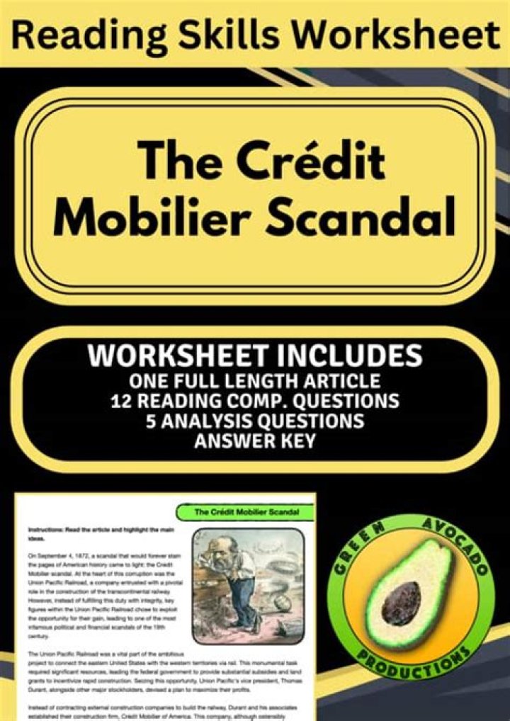 What was the Credit Mobilier scandal quizlet?
