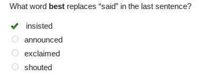 What word best replaces said?