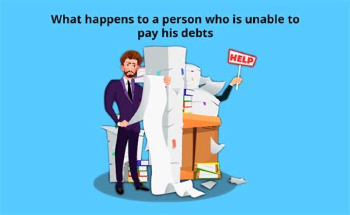 When a person is unable to pay their debts they are?